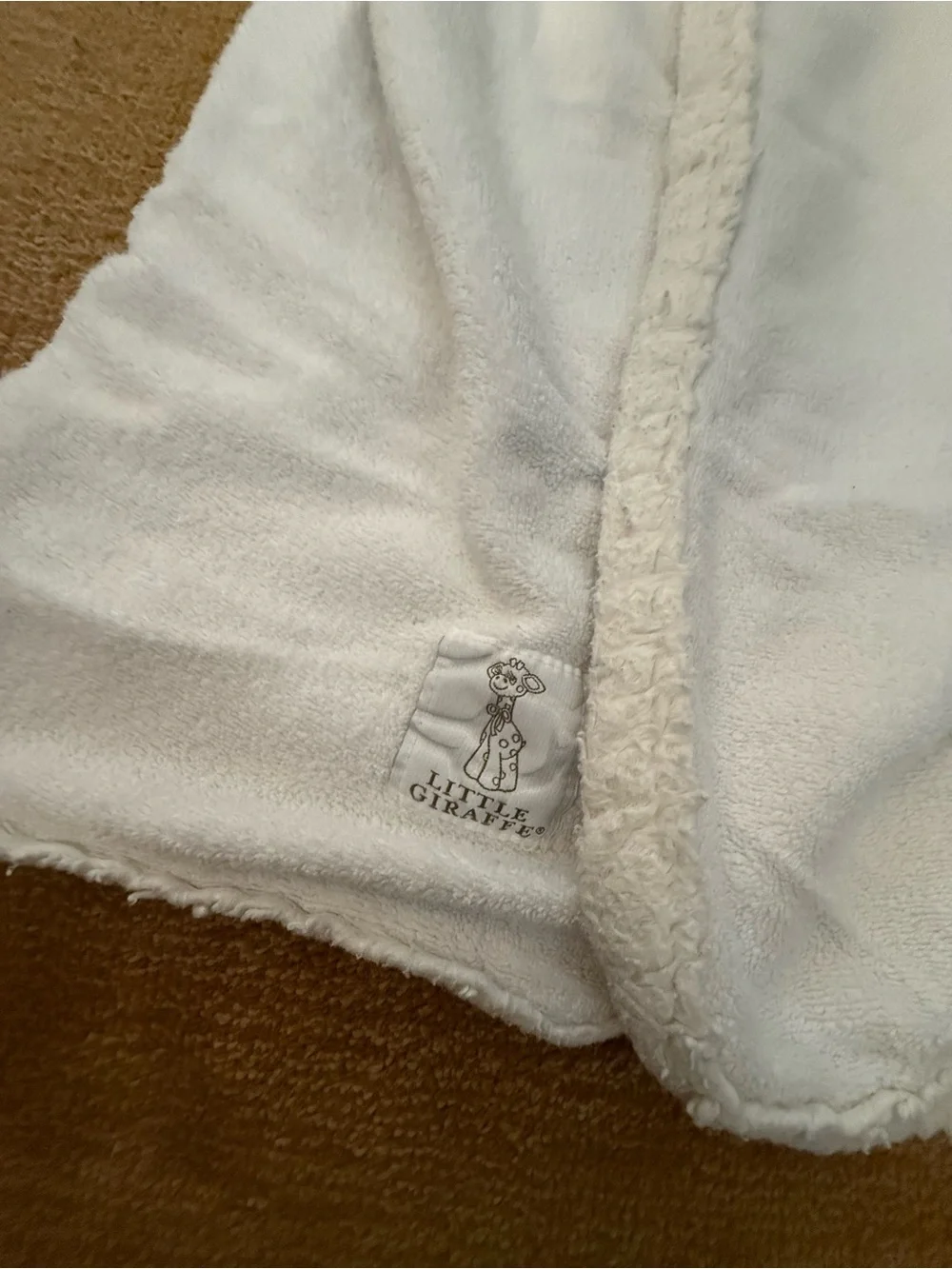 Plush White Hooded Baby Towel